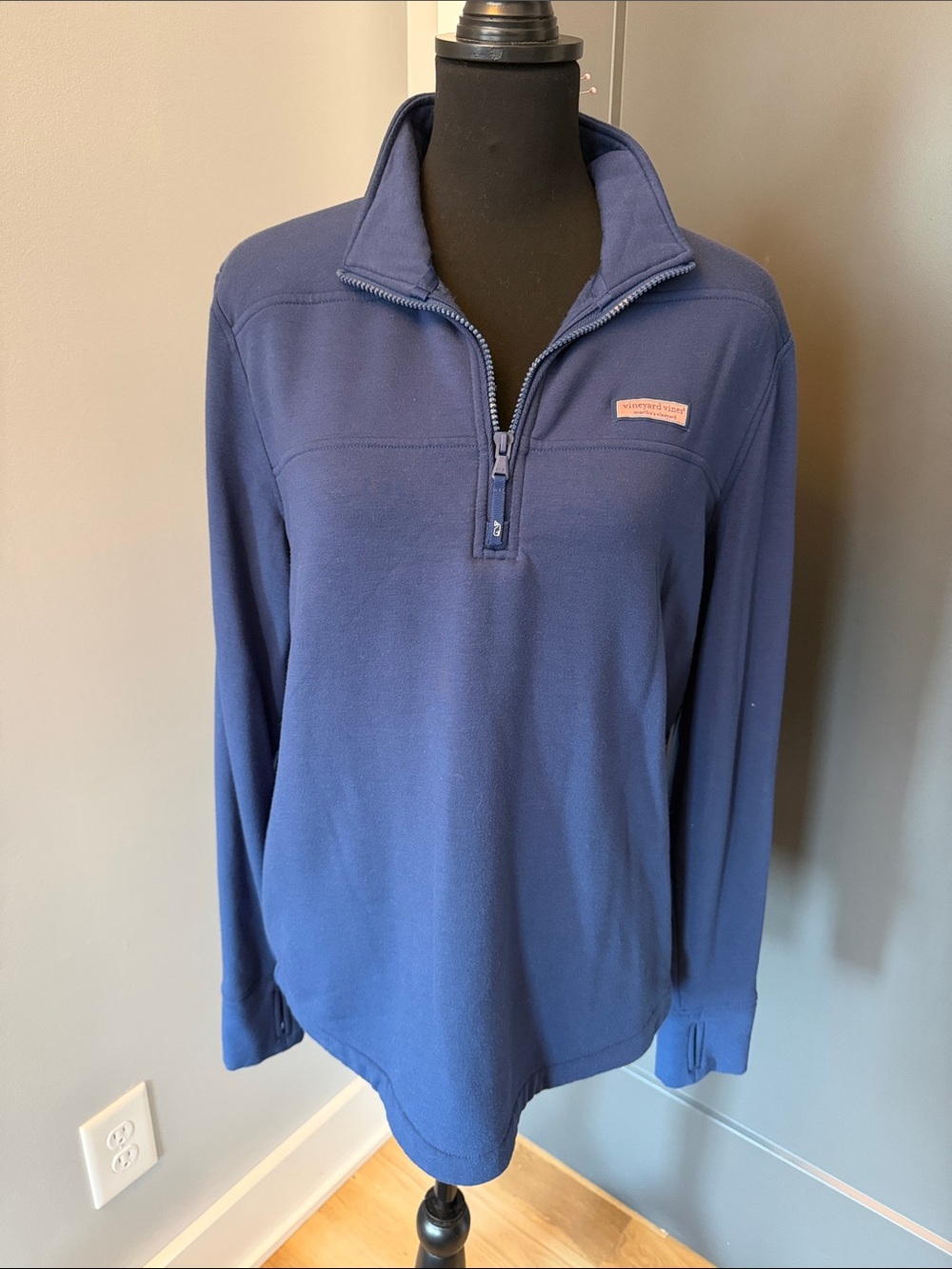 Vineyard Vines Navy Blue Quarter-Zip Pullover Sweater